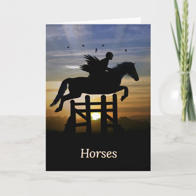Congratulations on New Horse Hunter Jumper Card (Front)