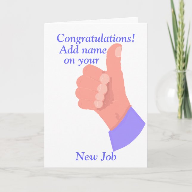 Congratulations on New Job customize Card (Front)