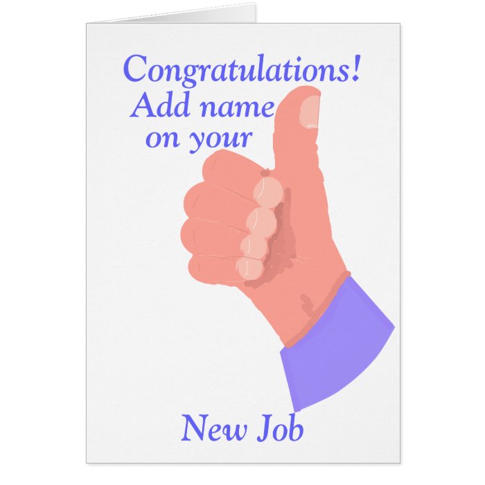 Congratulations on New Job customize Card