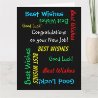 Congratulations on New Job, from All of Us, JUMBO Card