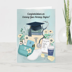 Congratulations on Nursing Degree Card