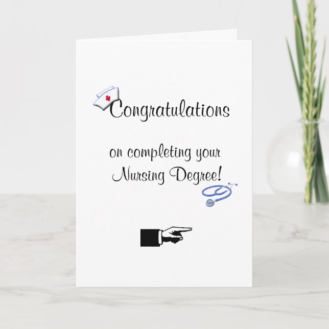 Congratulations on Nursing Degree-Humor Card (Front)