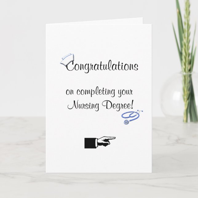 Congratulations on Nursing Degree-Humor Card (Front)
