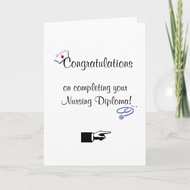 Congratulations on Nursing Diploma-Humor Card (Front)