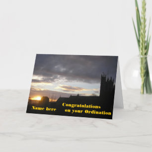 Congratulations on Ordination customize add name Card