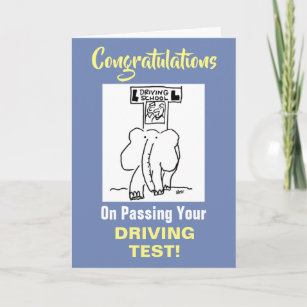 Congratulations on Passing Driving Test Card