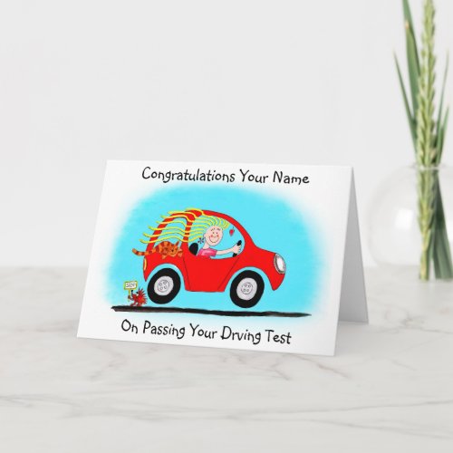 Congratulations on Passing Driving Test Card