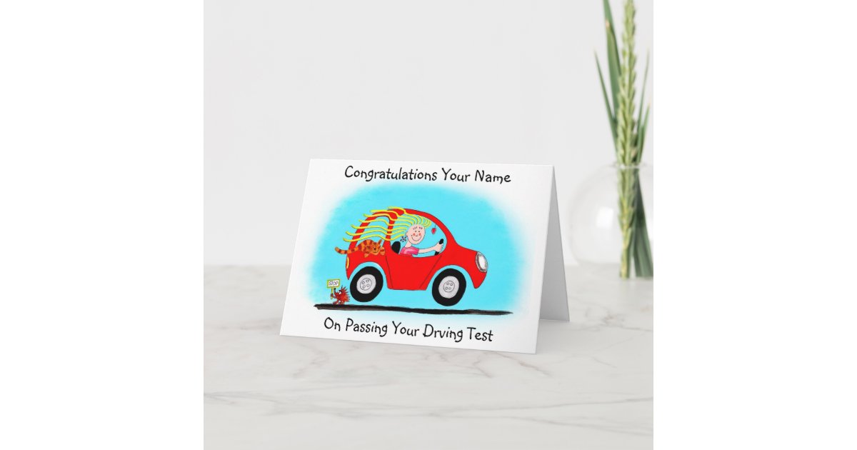 Congratulations On Passing Driving Test Card Zazzle