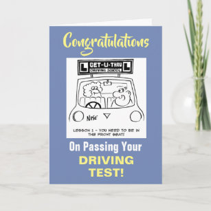 Congratulations on Passing Driving Test Card