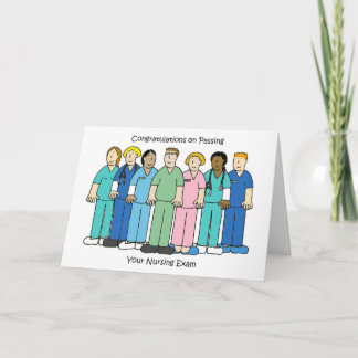 Congratulations on Passing Nursing Exam Card
