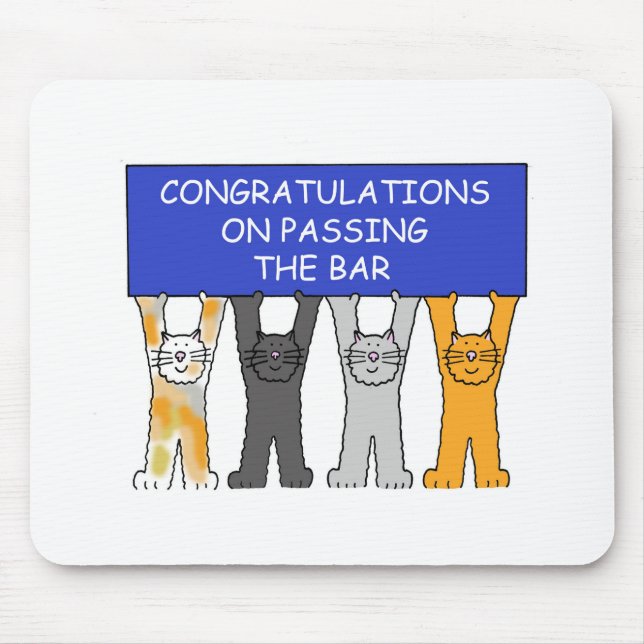 Congratulations on Passing the Bar Exam Mouse Pad (Front)