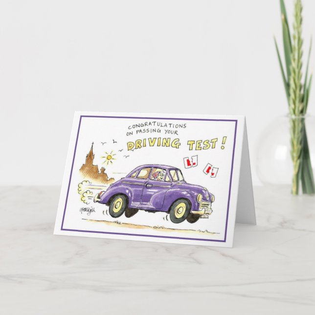 Congratulations on passing your driving test card (Front)