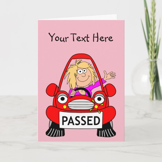 Congratulations on Passing Your Driving Test Card (Front)