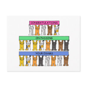 Congratulations on Passing Your Exams. Postcard