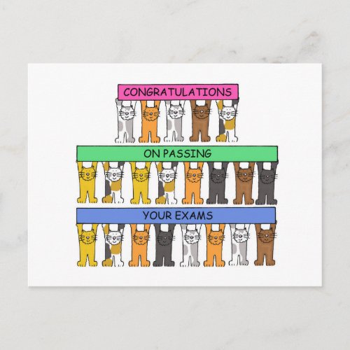 Congratulations on Passing Your Exams Postcard