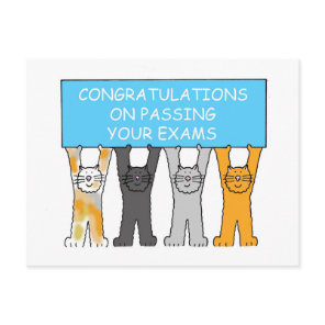 Congratulations on Passing Your Exams. Postcard