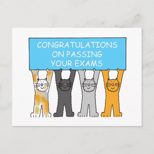 Congratulations on Passing Your Exams Postcard