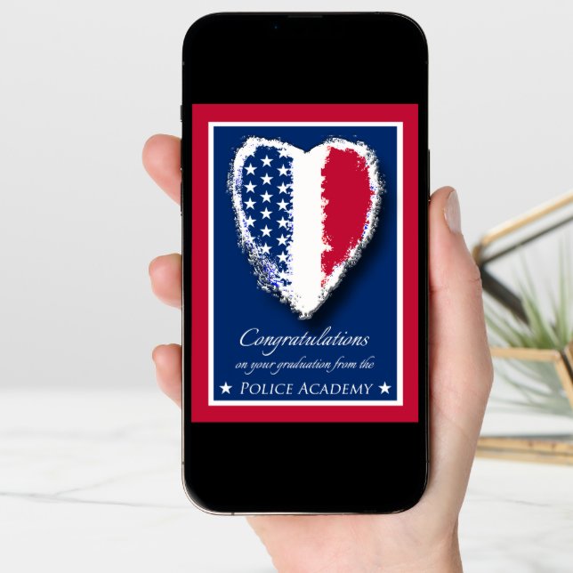 Congratulations on Police Academy Graduation Card (Front Digital)