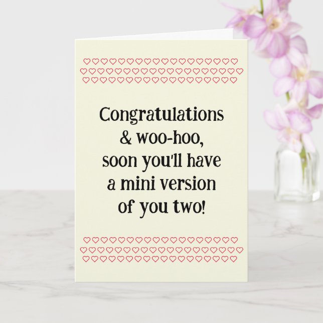 Congratulations On Pregnancy, w. Sample Text, Card (Orchid)