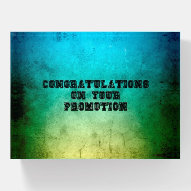 Congratulations on Promotion for Male Paperweight (Front)