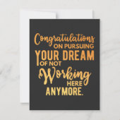 Congratulations on Pursuing Your Dream (Front)