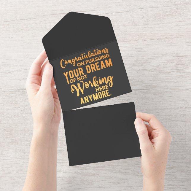 Congratulations on Pursuing Your Dream All In One Invitation (Tearaway)