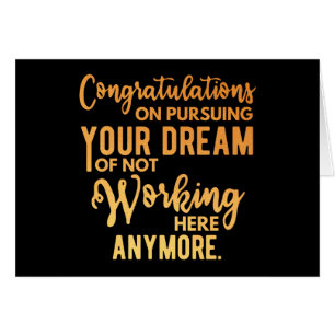 Congratulations on Pursuing Your Dream Cards