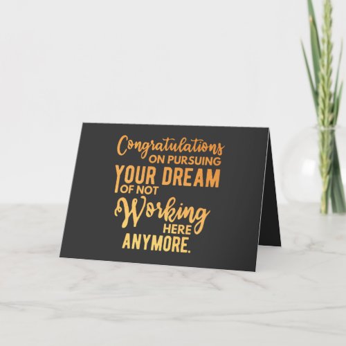 Congratulations on Pursuing Your Dream Holiday Card