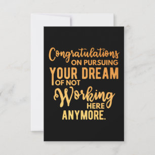 Congratulations on Pursuing Your Dream Note Card
