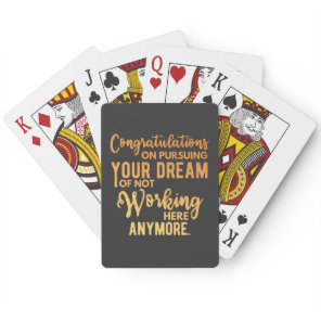 Congratulations on Pursuing Your Dream Poker Cards