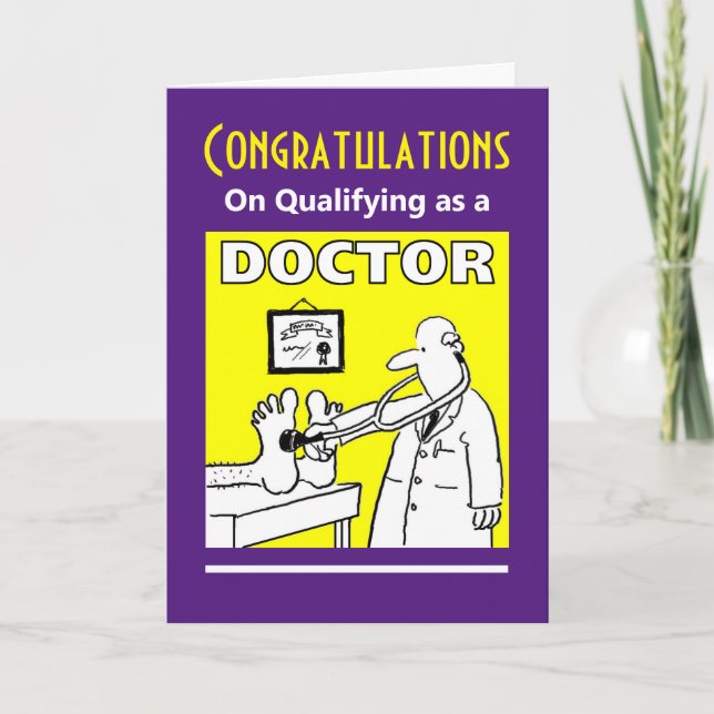 Congratulations on Qualifying Doctor Card (Front)