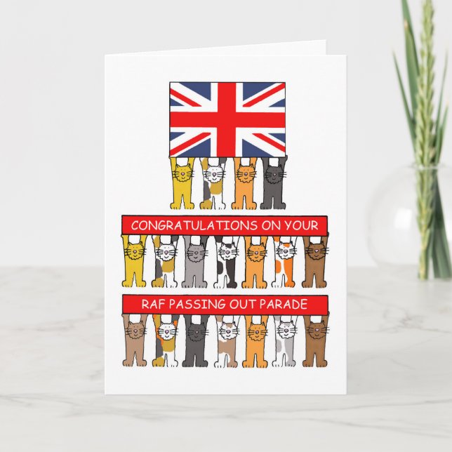Congratulations on RAF Passing Out Parade Card (Front)