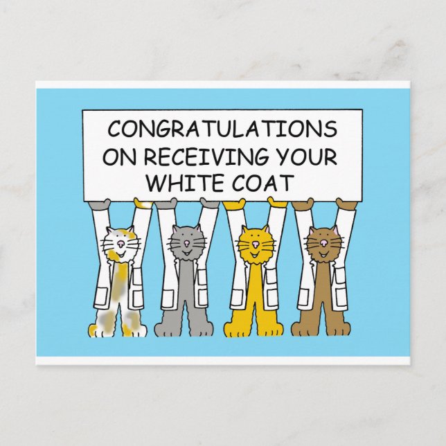 Congratulations on Receiving Your White Coat Postcard (Front)