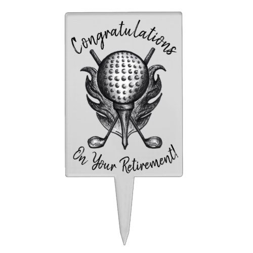 Congratulations on Retirement Golf Ball Tee Clubs