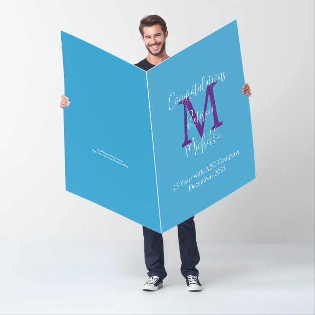 Congratulations on Retirement, Monogram Big Jumbo Card (In Situ)