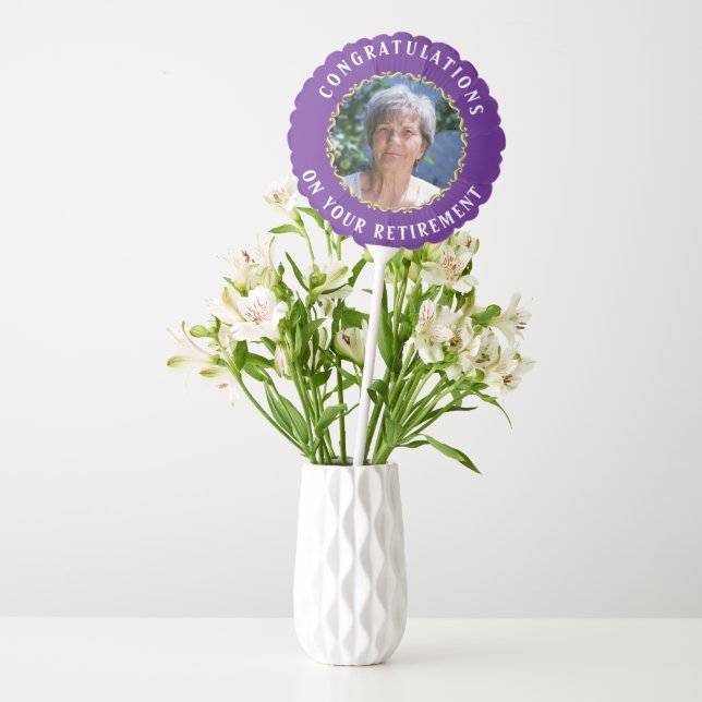 Congratulations on Retirement personalize - photo Balloon (Vase)