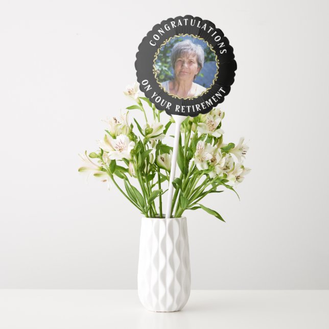 Congratulations on Retirement personalize - photo Balloon (Vase)