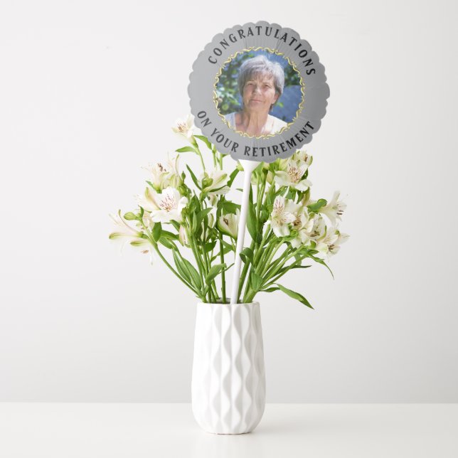Congratulations on Retirement personalize - photo Balloon (Vase)