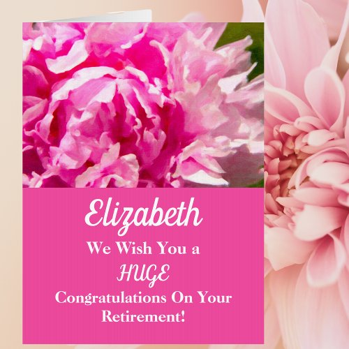 Congratulations on Retirement Pink Peony