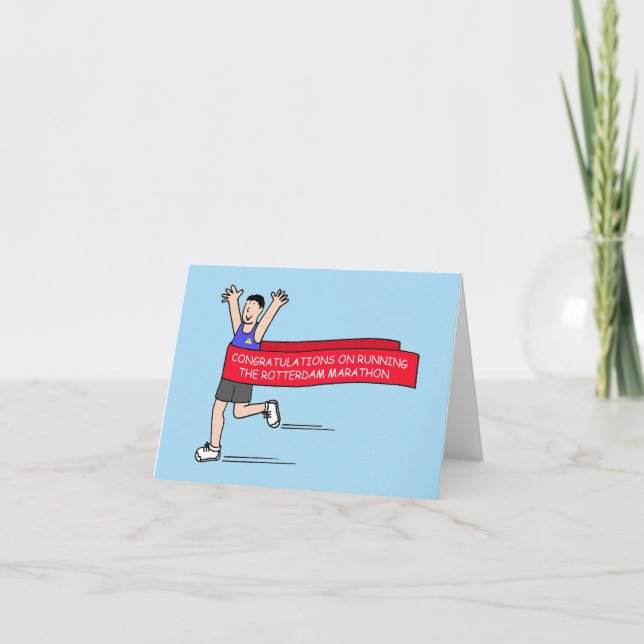 Congratulations on Running Rotterdam Marathon Card (Front)
