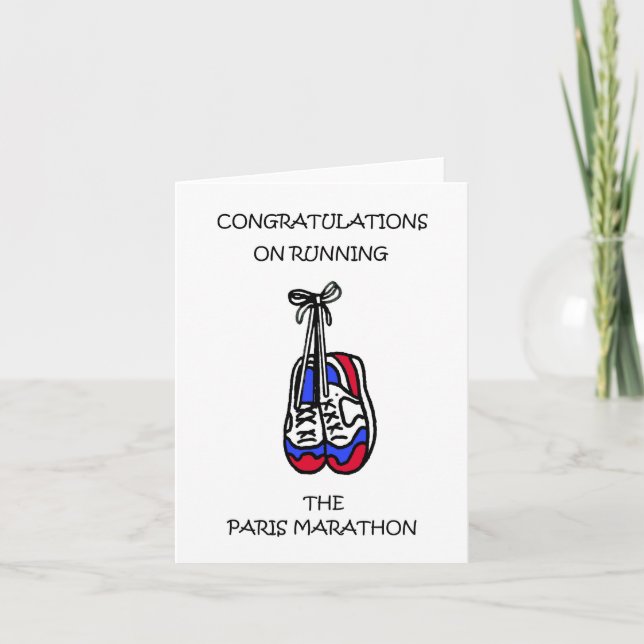 Congratulations on Running the Paris Marathon Card (Front)