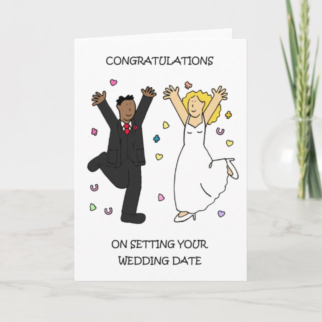 Congratulations on Setting Wedding Date Card (Front)