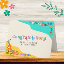 Congratulations on Setting Wedding Date | Greeting Card