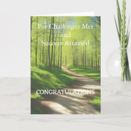 Congratulations on Success Folded  Card