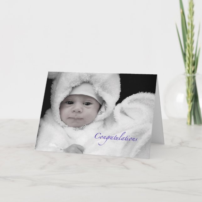 Congratulations on the Birth of a Baby Boy Card (Front)