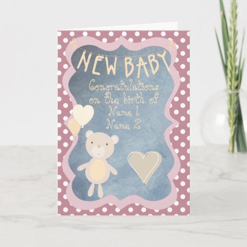 Congratulations on the birth of your new baby card