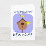 Congratulations on the new home bird nest box card