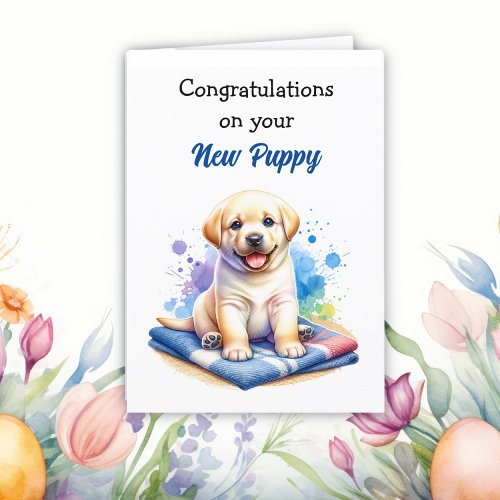 Congratulations on the New Puppy Labrador Card