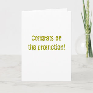 Congratulations on the promotion! card