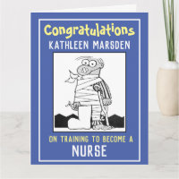 Congratulations on Training to be a Nurse Card